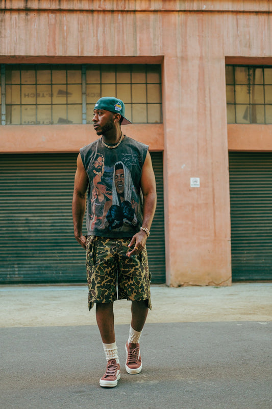 Nylon Camo Shorts