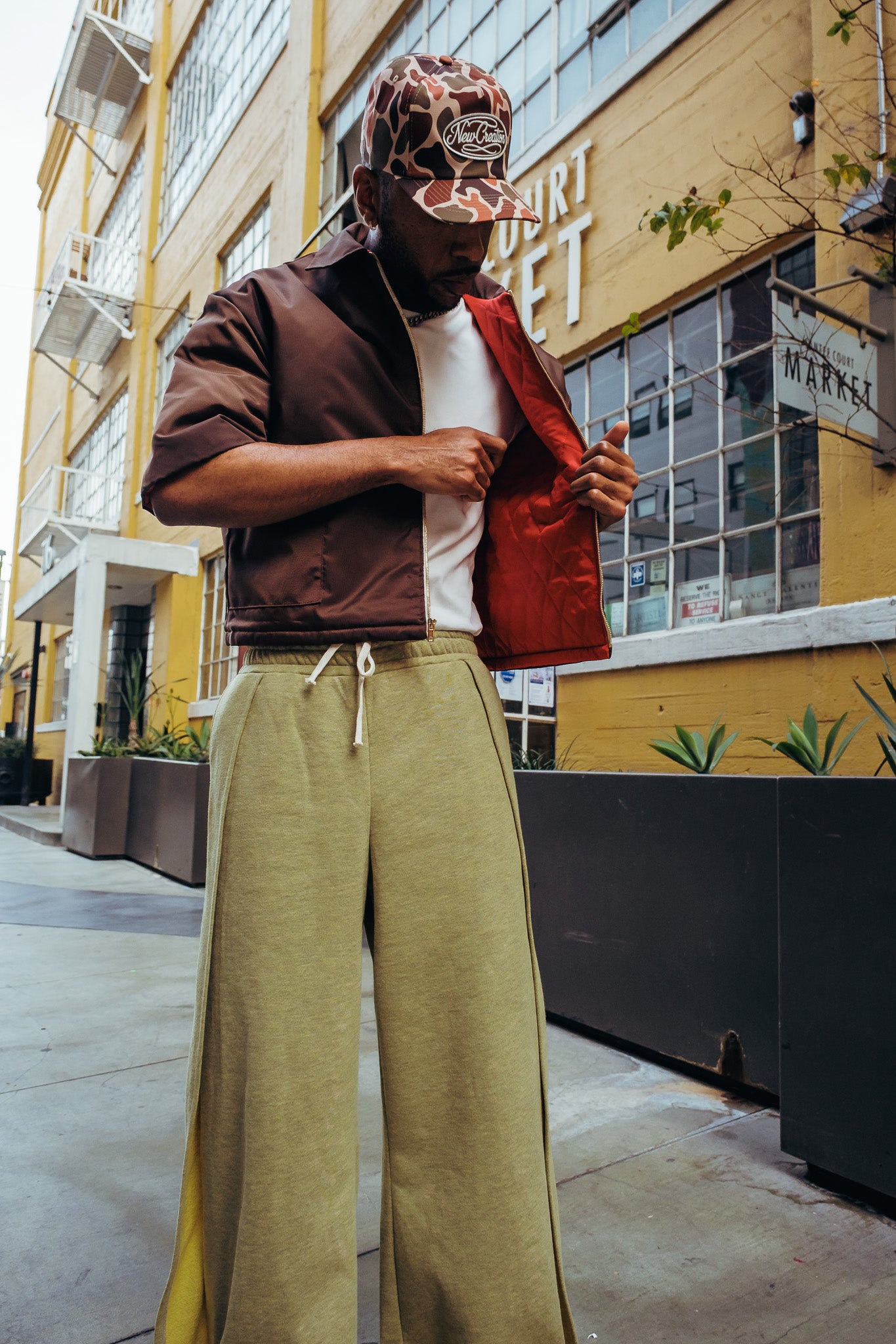 Oversized Boxy Puffer Zip - Brown
