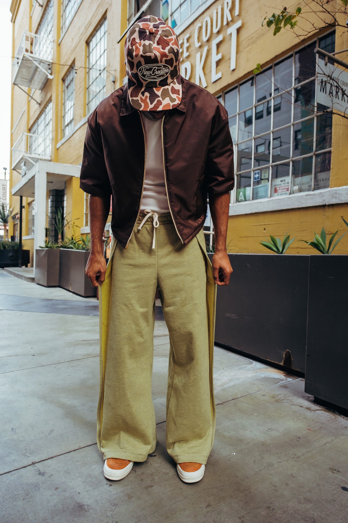 Oversized Boxy Puffer Zip - Brown