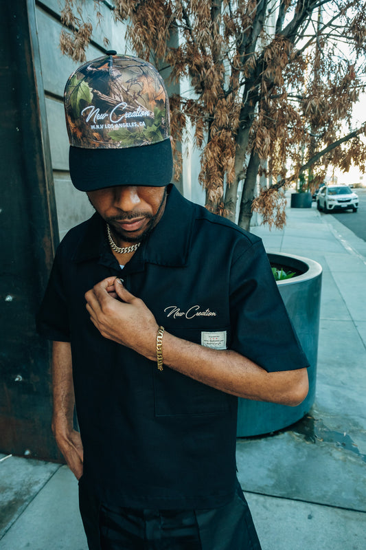 Black NC Placket Shirt