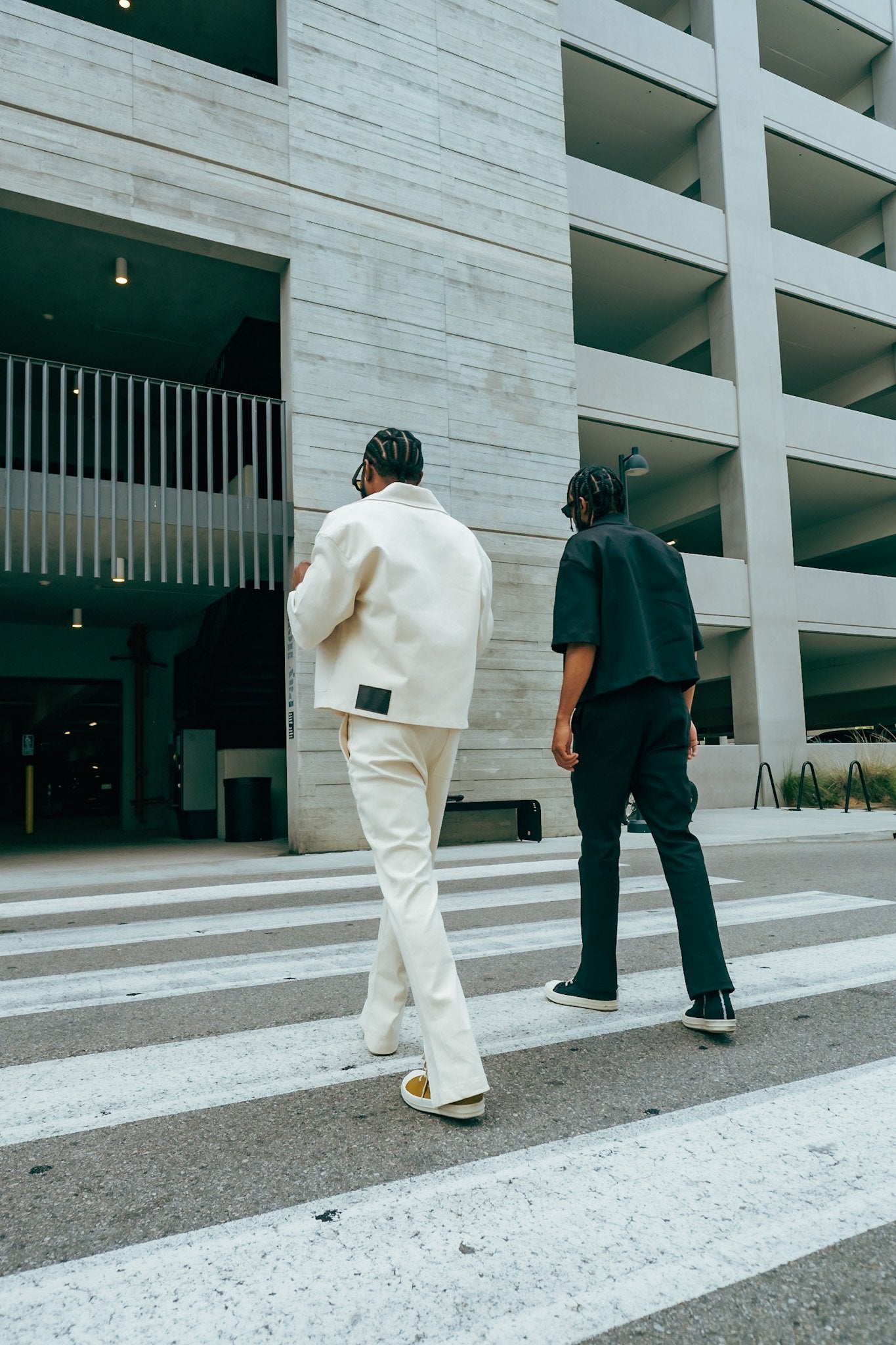 Oversized Boxy Denim Zip Shirt -Cream