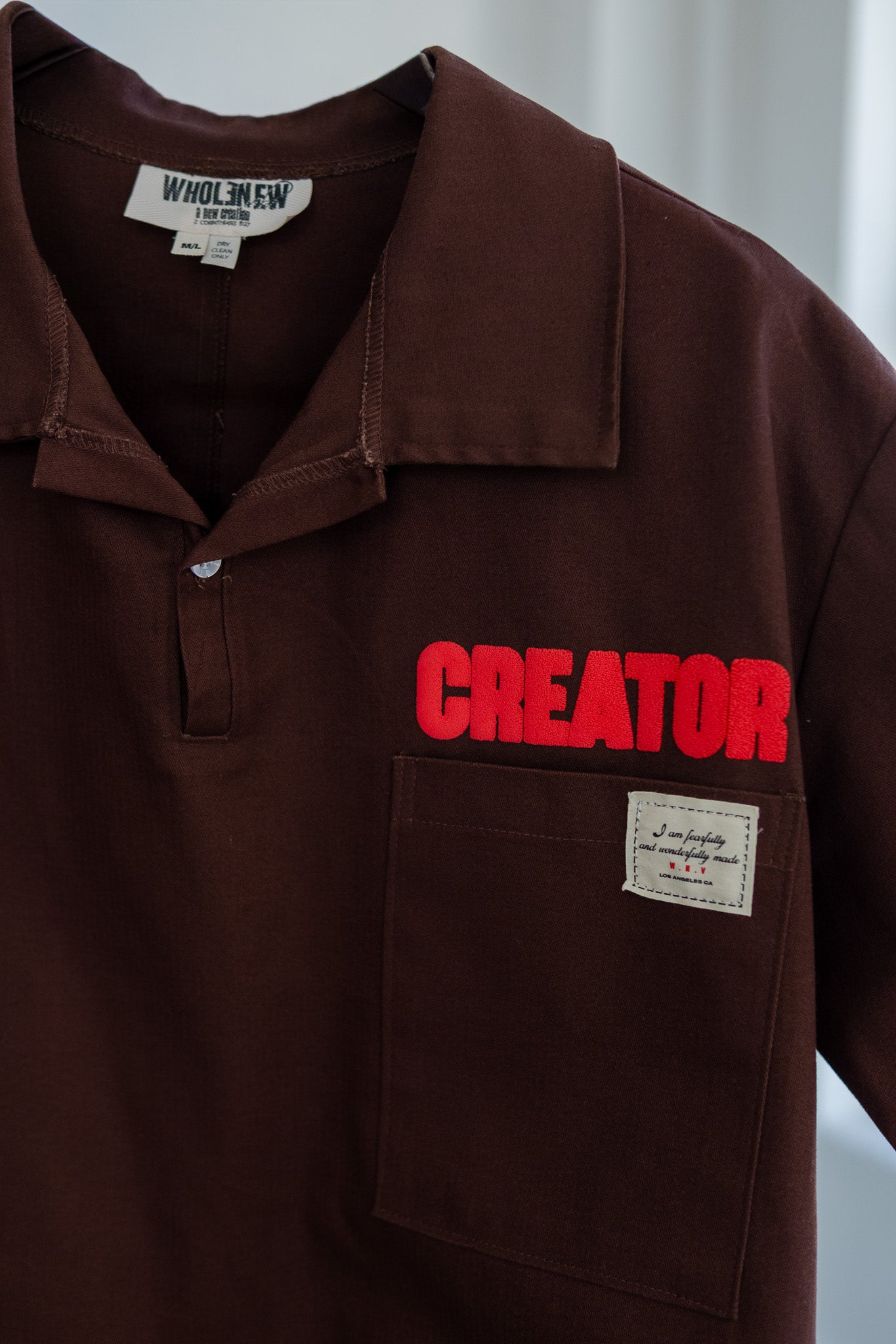 Brown "Creator" Placket Shirt