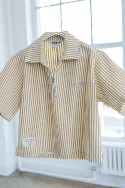 QTR Zip Khaki Stripe (Limited)