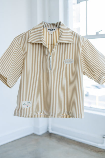 QTR Zip Khaki Stripe (Limited)