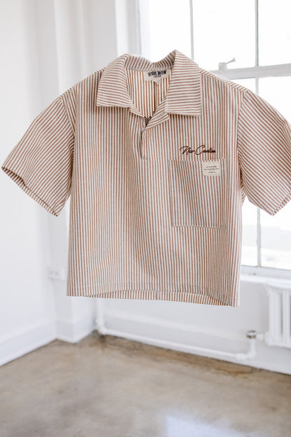 Tan Stripe Placket NC shirt
