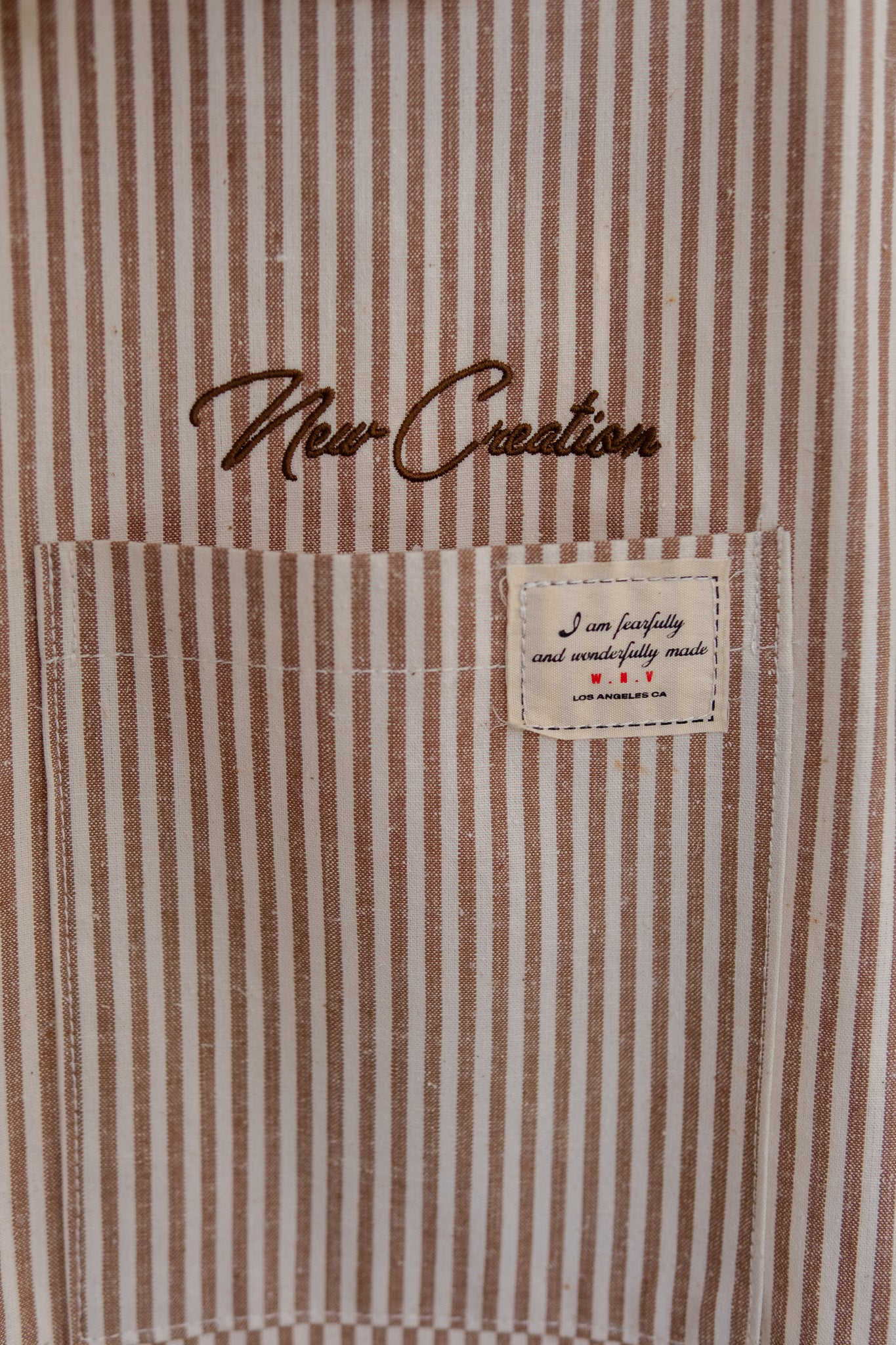 Tan Stripe Placket NC shirt