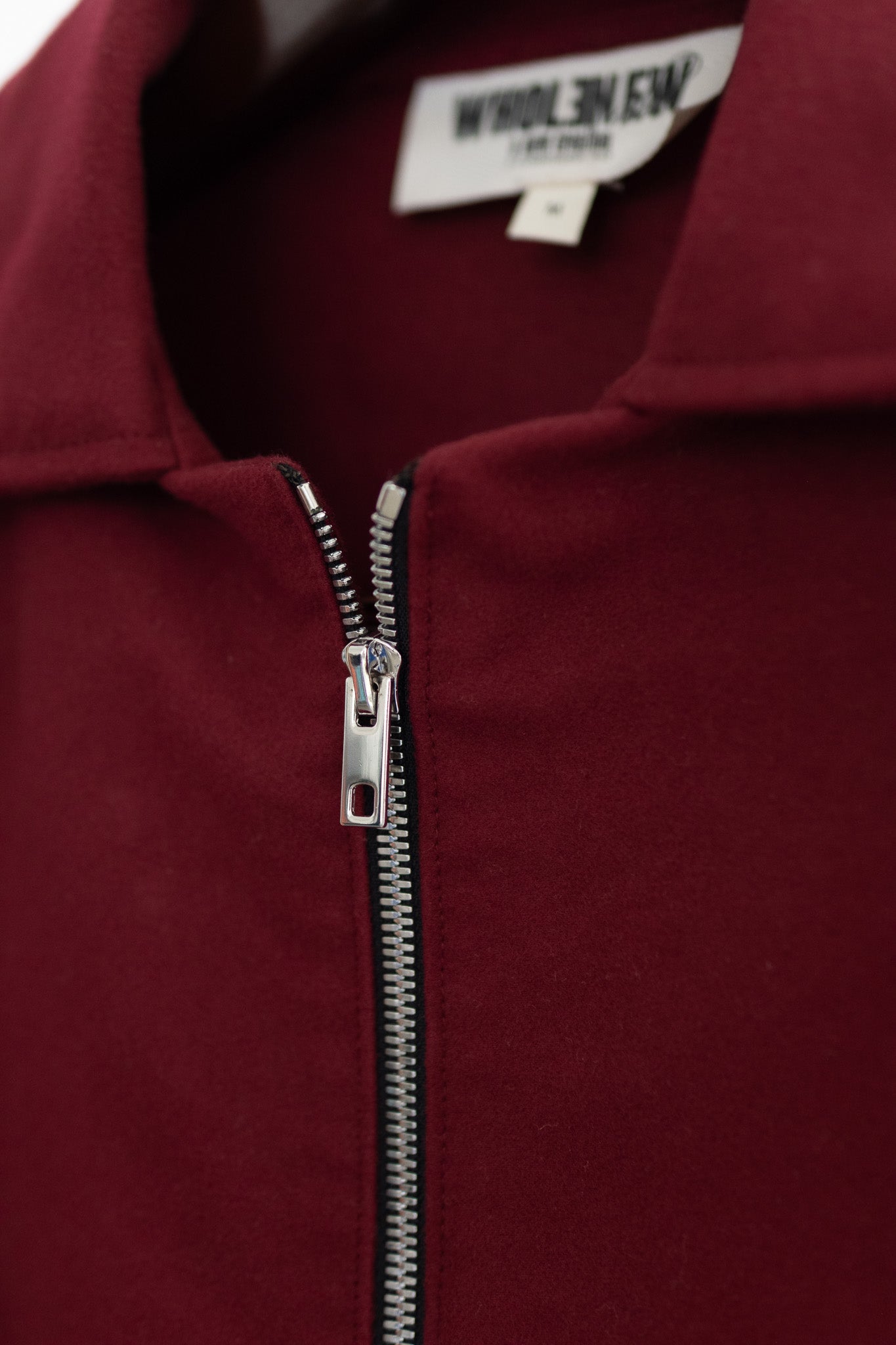 Oversized Boxy Suede Zip Shirt - Merlot