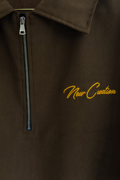 QTR Zip Olive/ Yellow