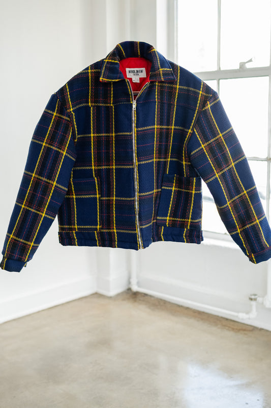 Quilted Plaid Puffer Jacket