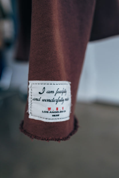 Fleece Crewneck- Brown (Garment Dyed)