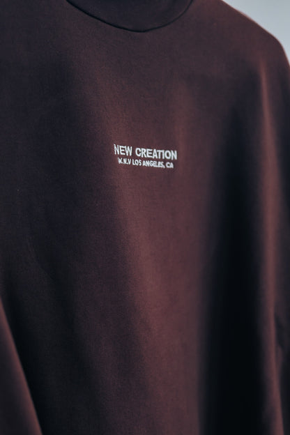 Fleece Crewneck- Brown (Garment Dyed)