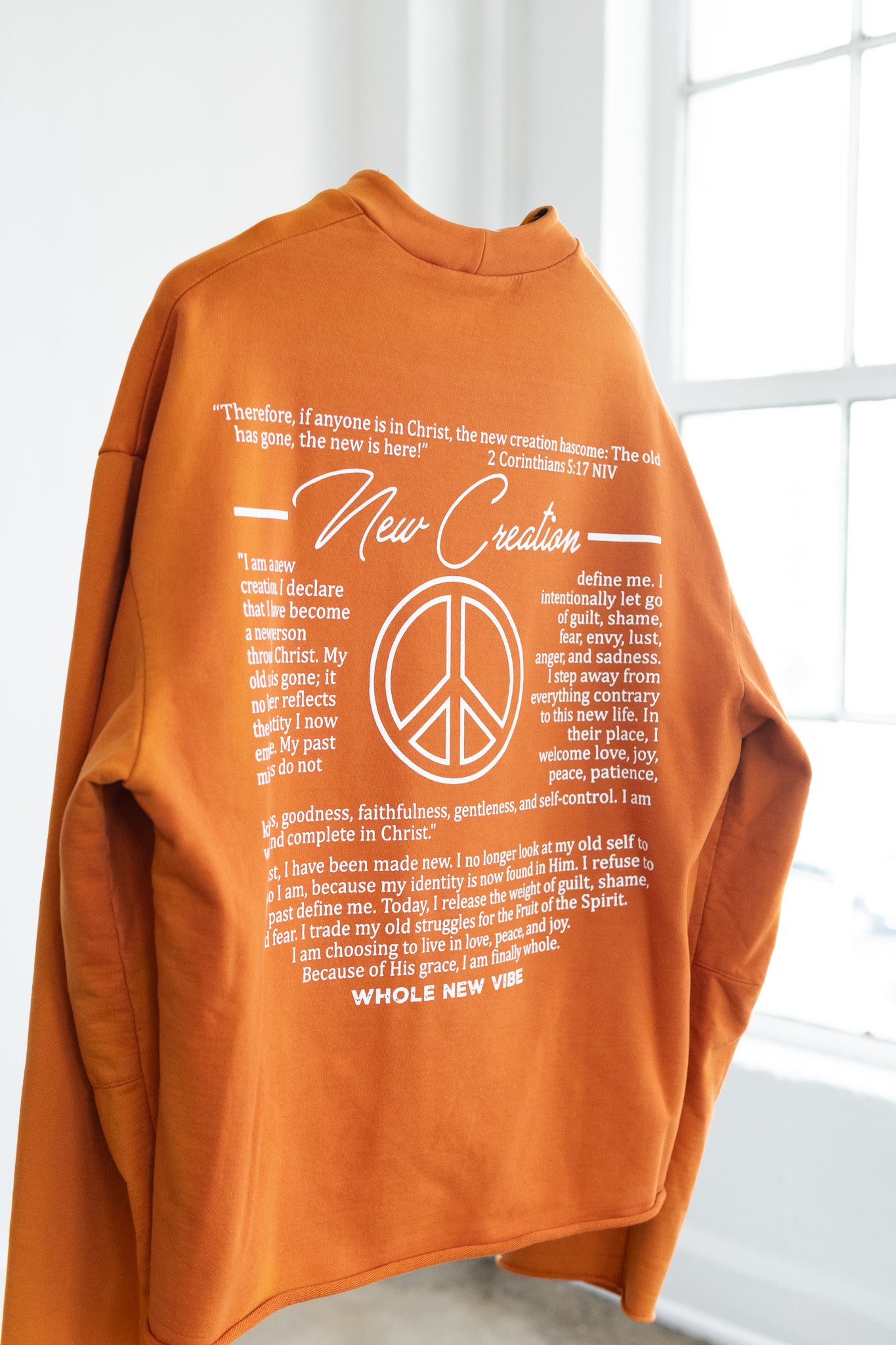 Terry Crewneck- Orange (Garment Dyed)