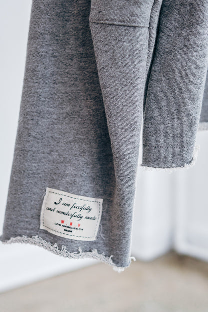 Heavy Terry QTR Zip - Heather Grey