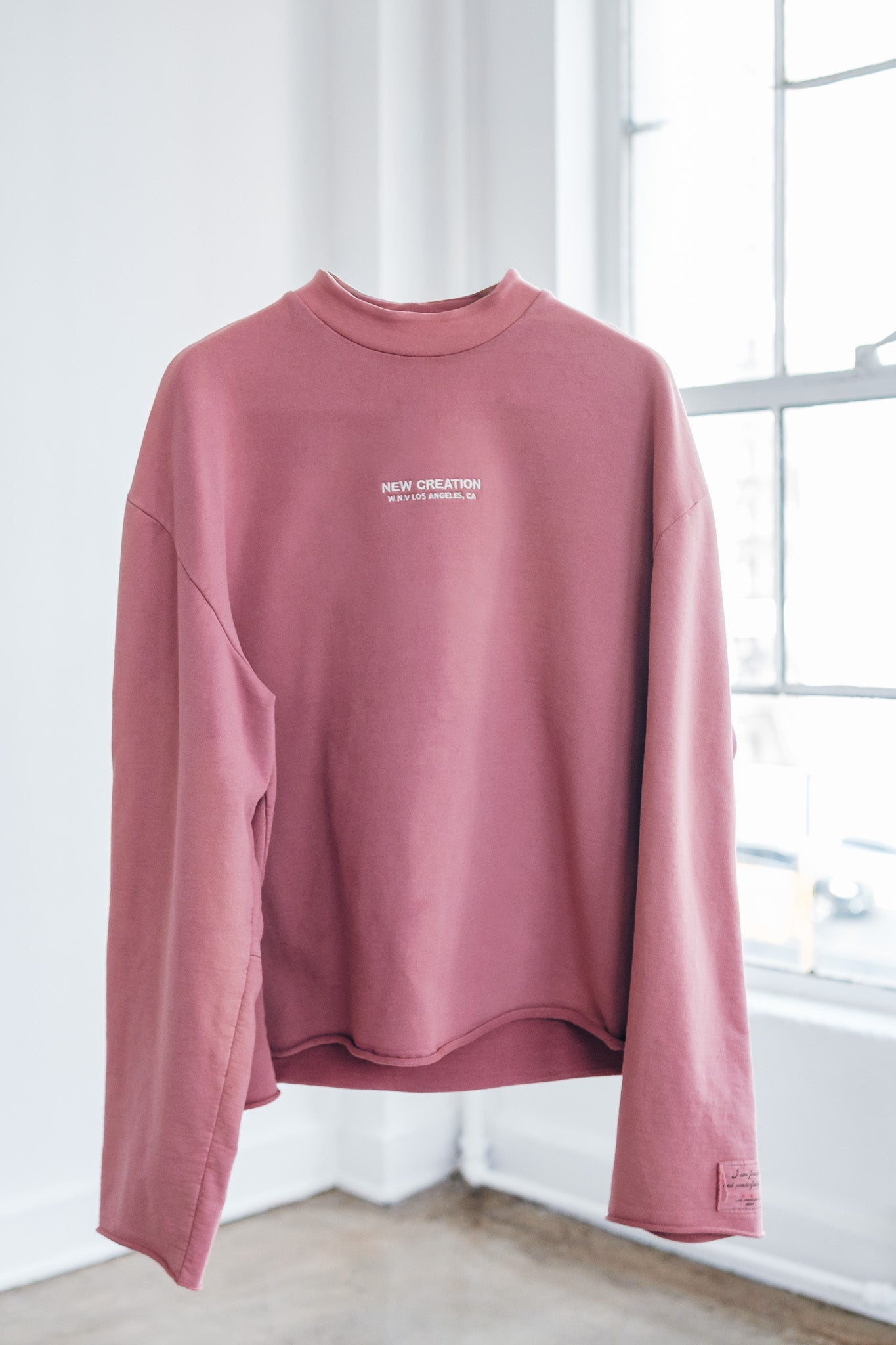 Terry Crewneck- Mauve (Garment Dyed)