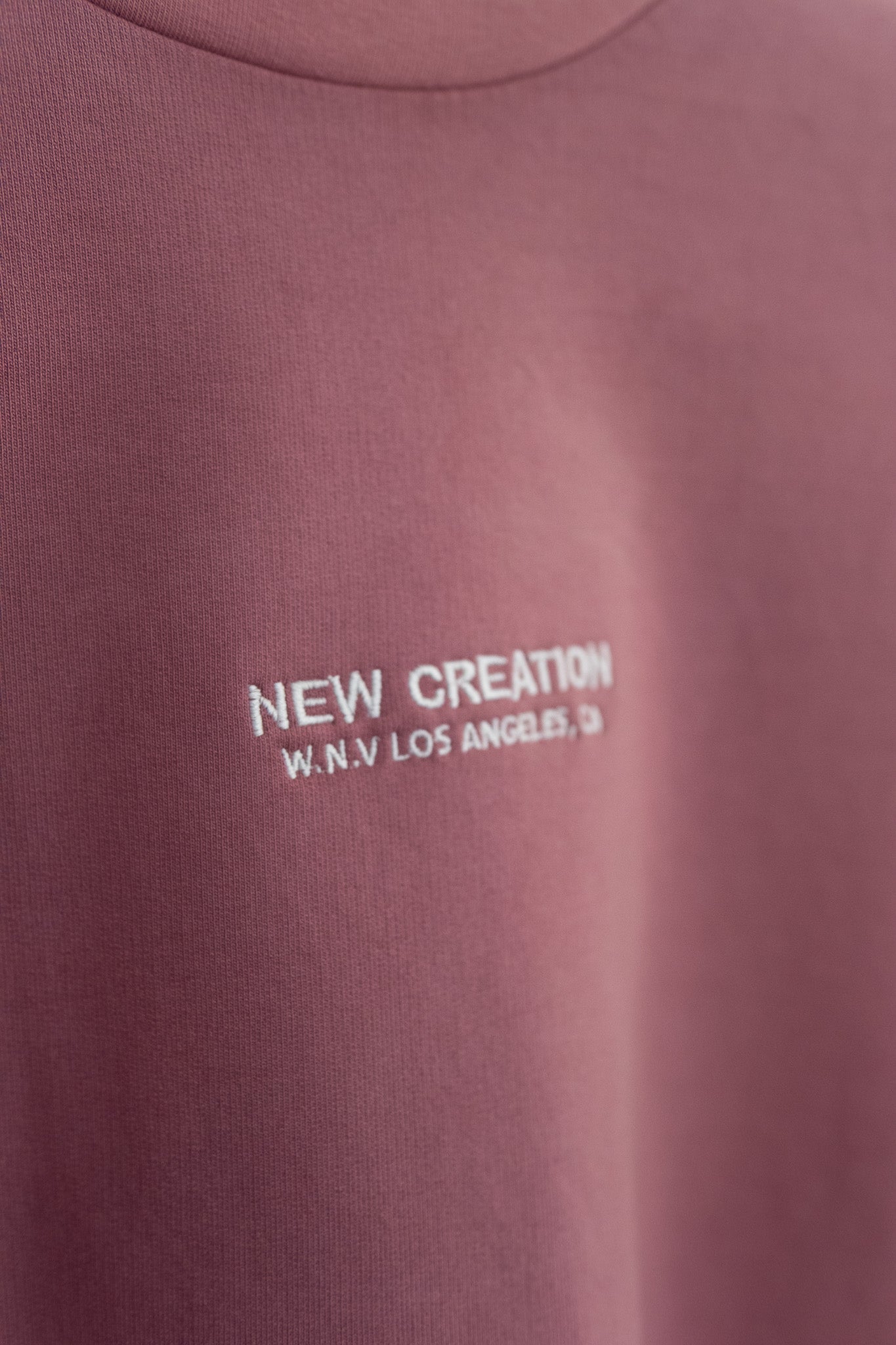 Terry Crewneck- Mauve (Garment Dyed)