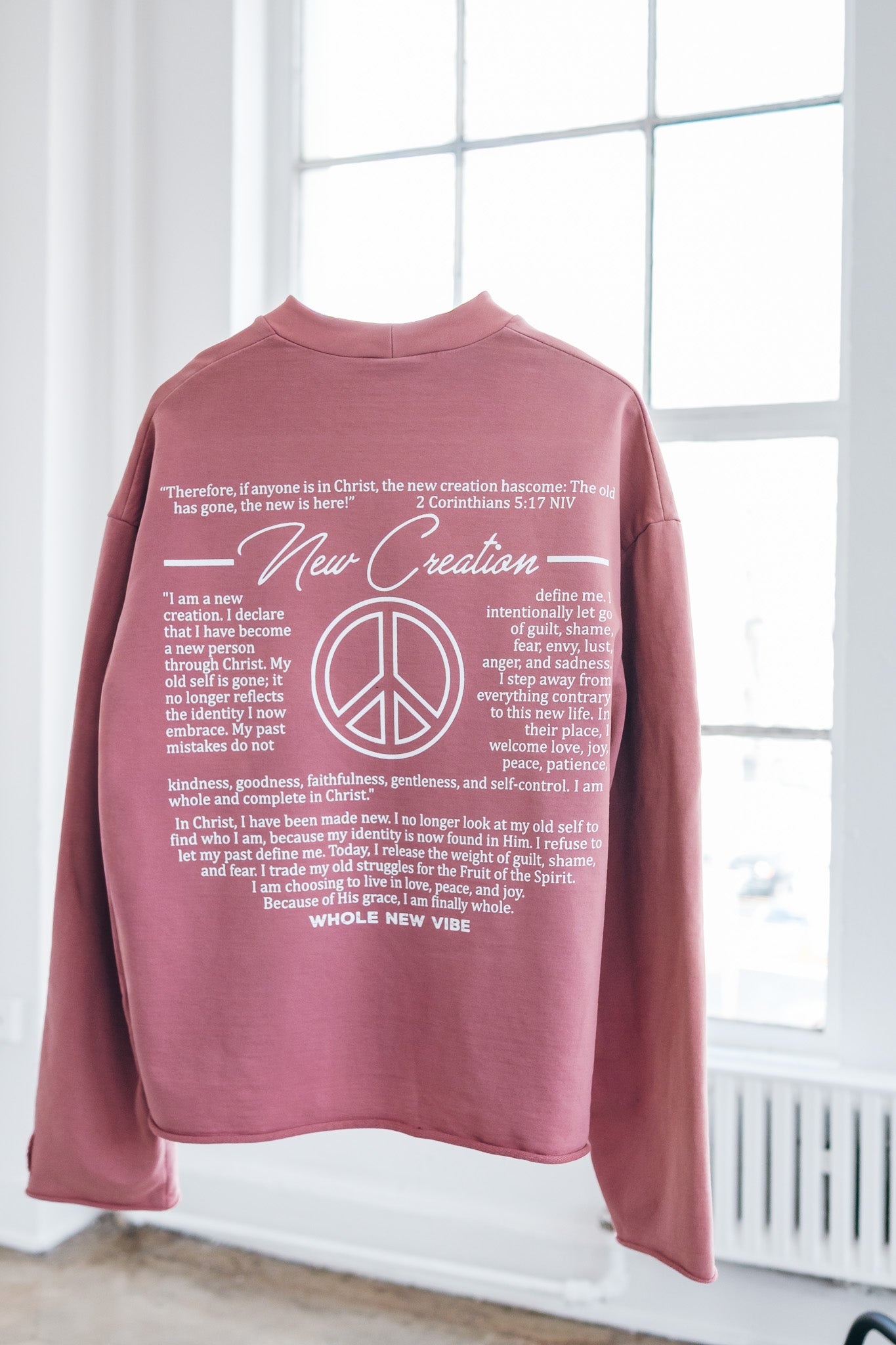 Terry Crewneck- Mauve (Garment Dyed)