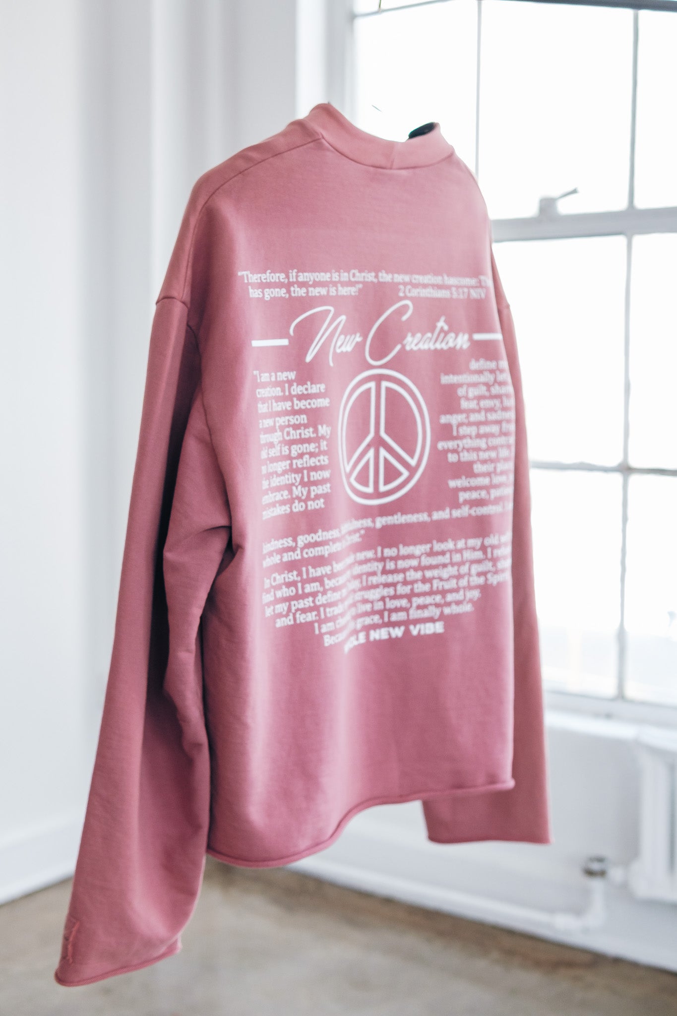 Terry Crewneck- Mauve (Garment Dyed)