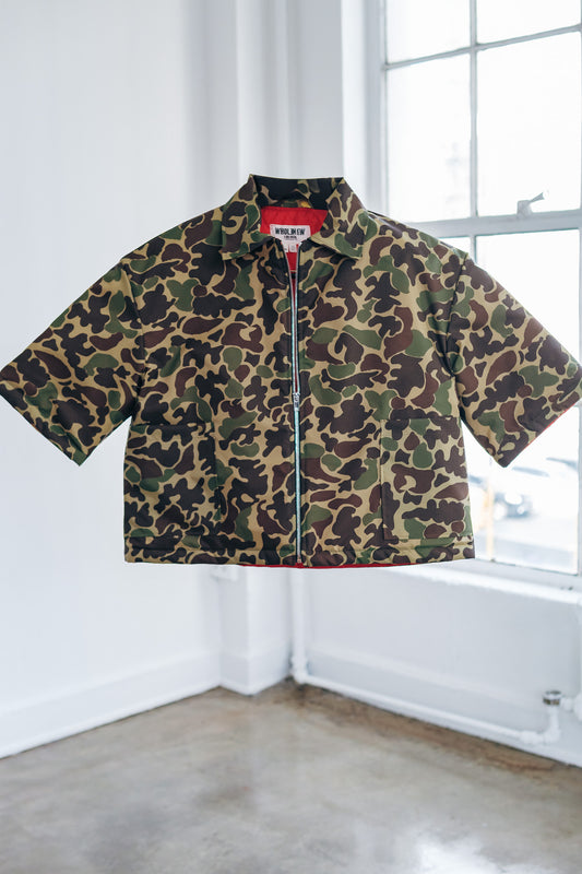 Oversized Nylon Puffer Zip - camo (limited)