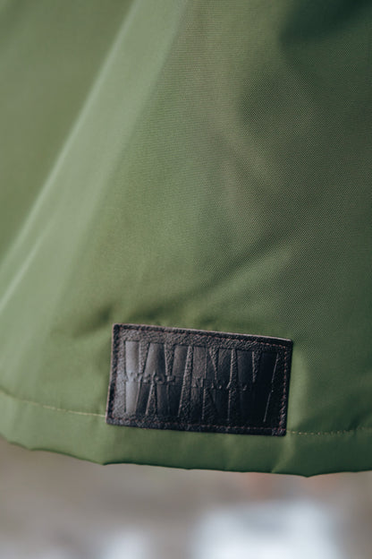 Oversized Nylon Puffer Zip - Olive