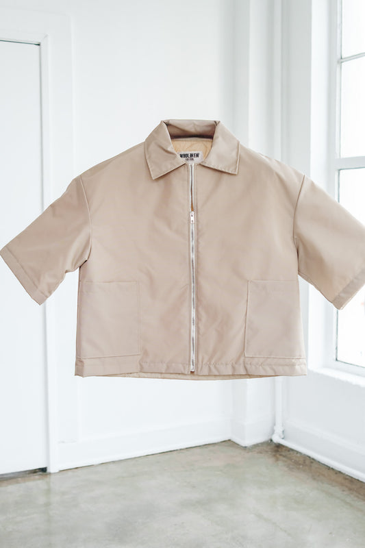 Oversized Nylon Puffer Zip - Sand (limited)