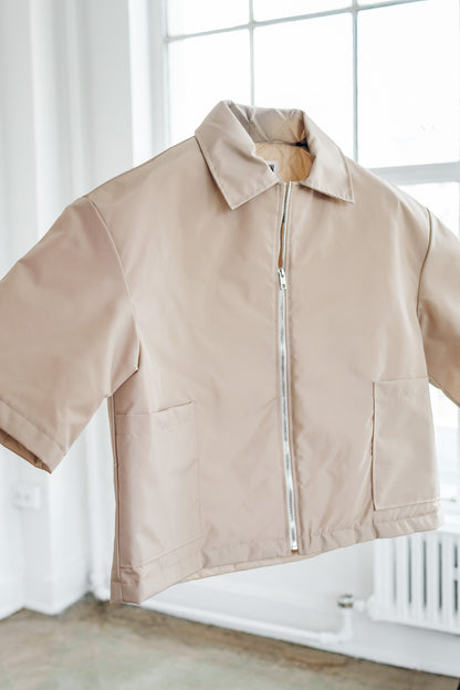 Oversized Nylon Puffer Zip - Sand (limited)