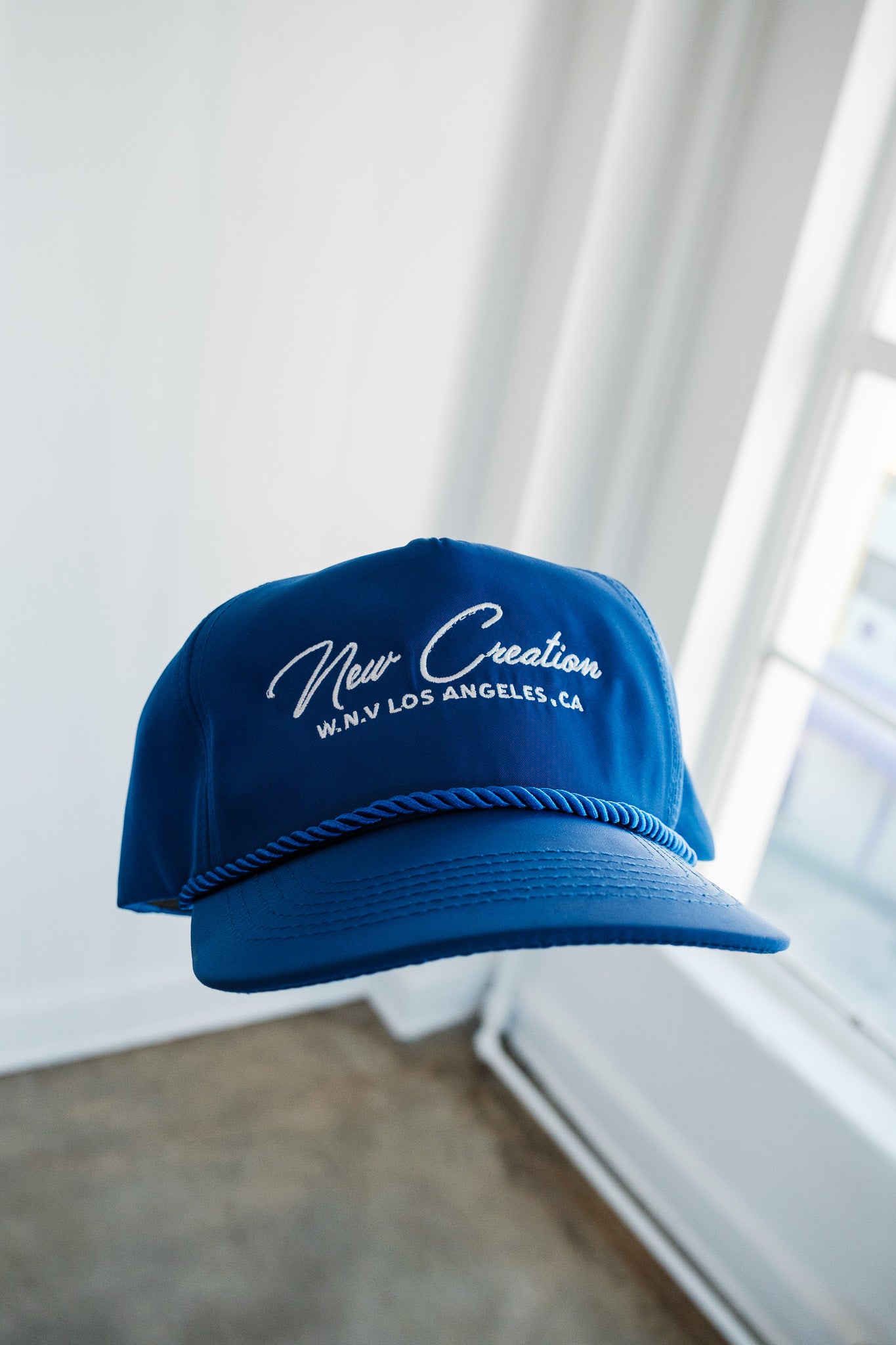 Blue Nylon Hat