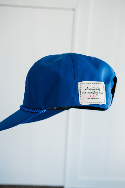 Blue Nylon Hat