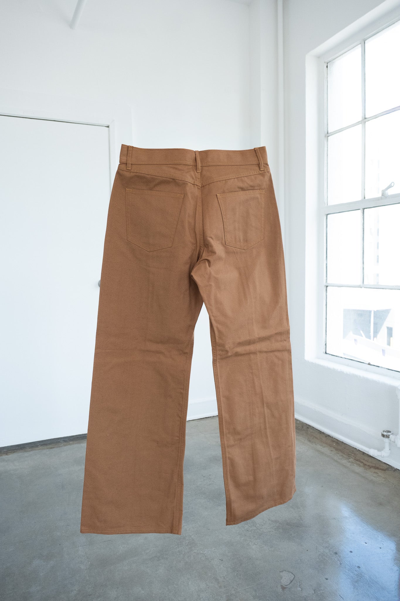 Designer light brown pleated pants - 33