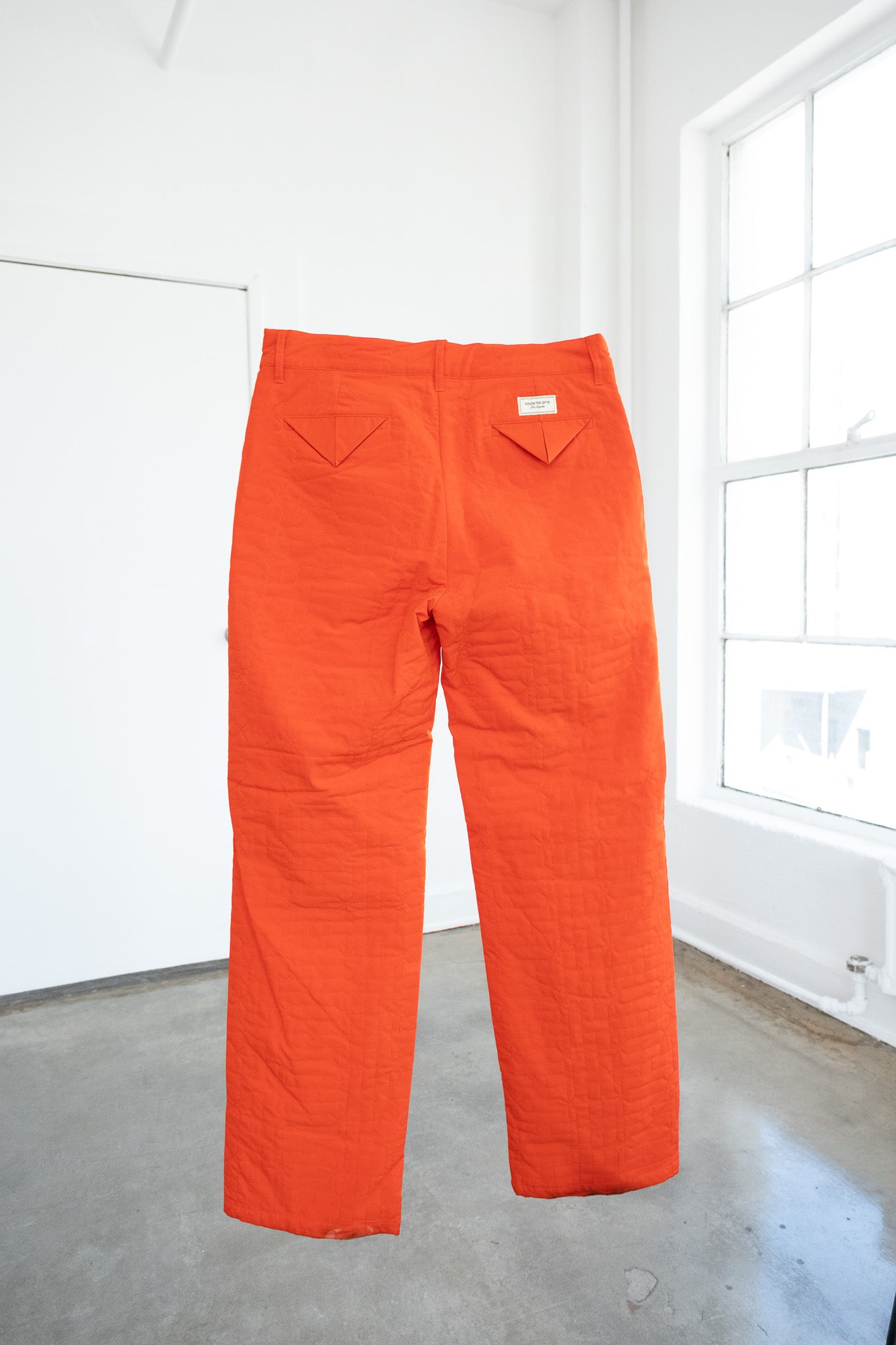 HTG orange embodsed pants- 34