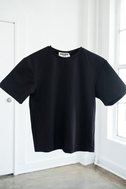 Slim Cropped Tee - Black