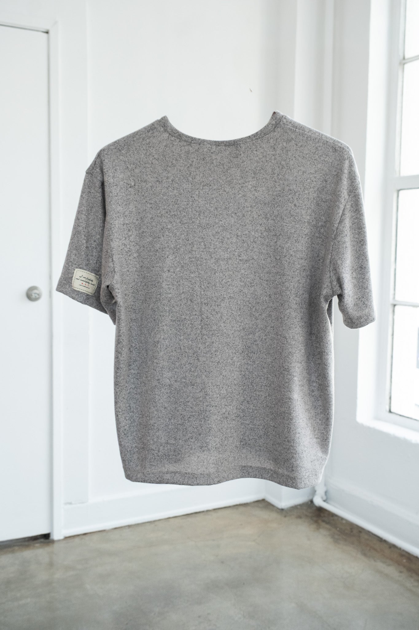 Slim Cropped Tee - Heather Grey