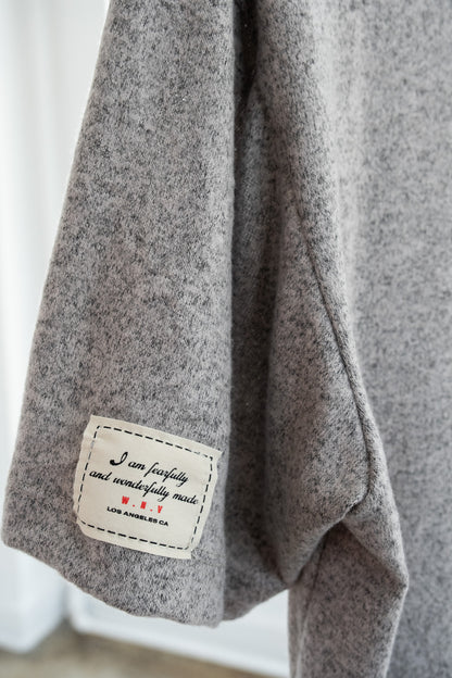 Slim Cropped Tee - Heather Grey