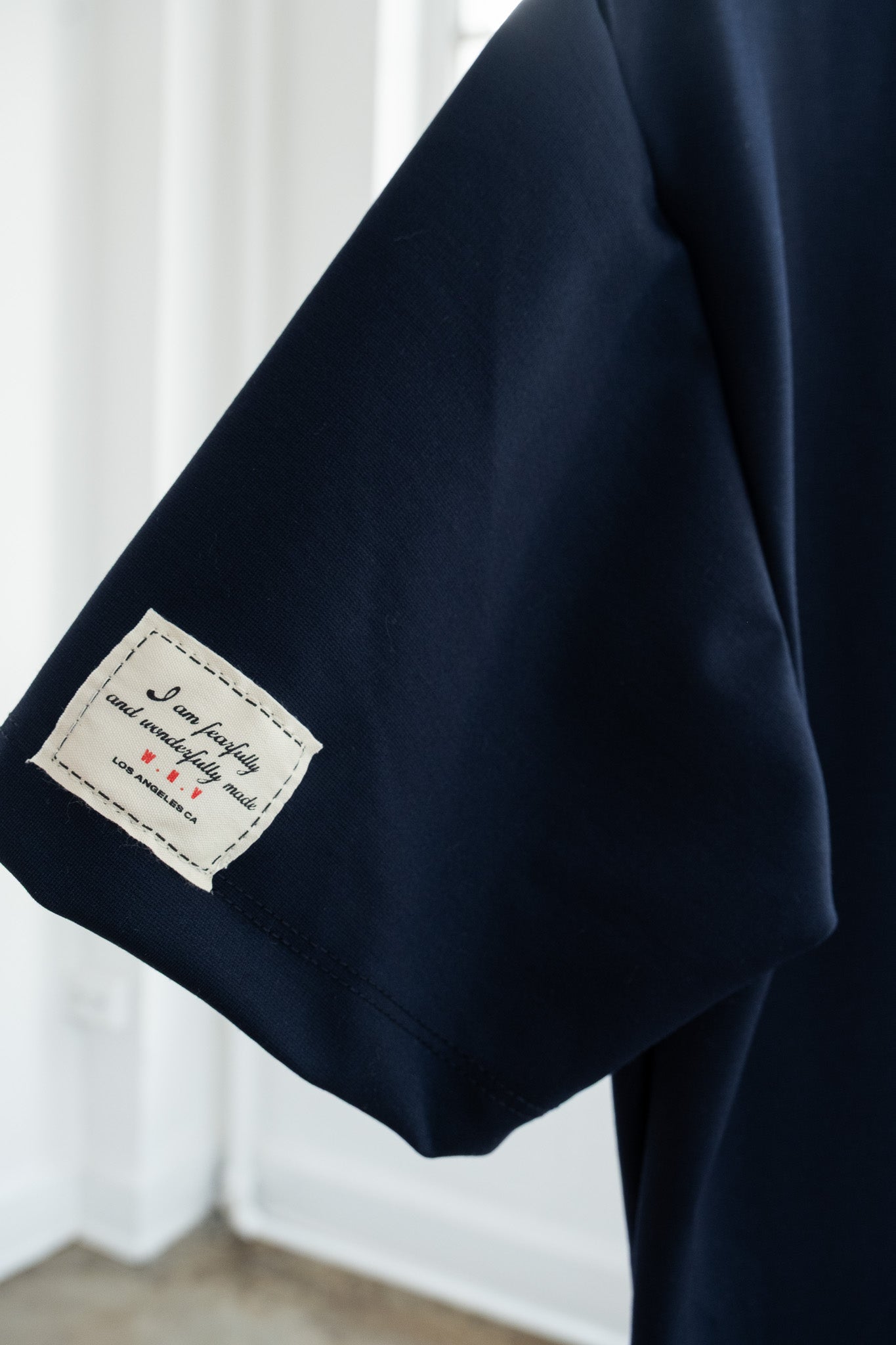 Slim Cropped Tee - Navy