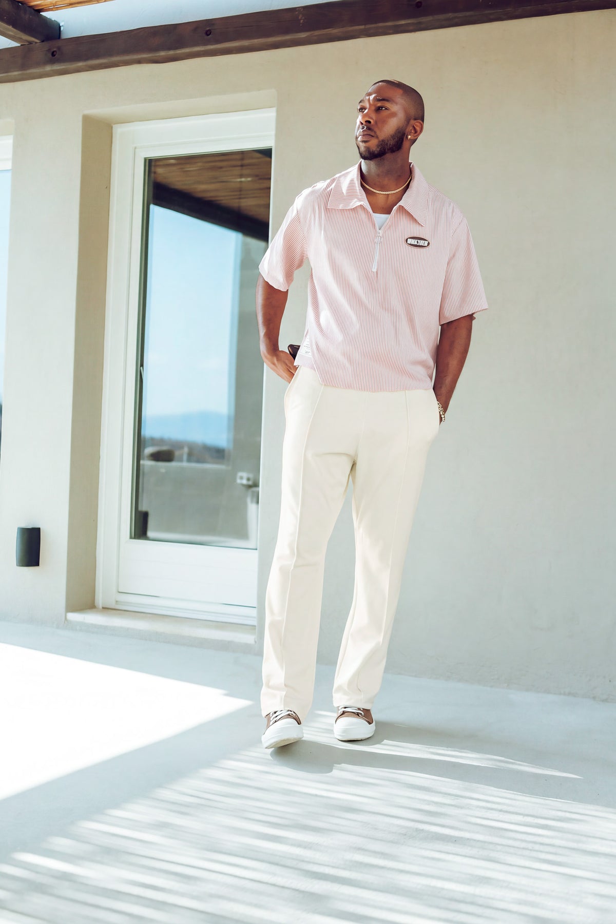 Slim Elevated Jogger -Off white