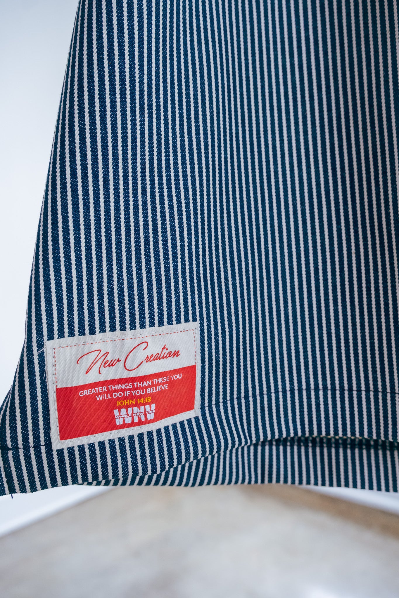 QTR Zip -Denim PinStripe