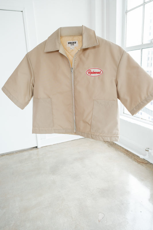 Oversized Nylon Puffer Zip - Sand (limited)