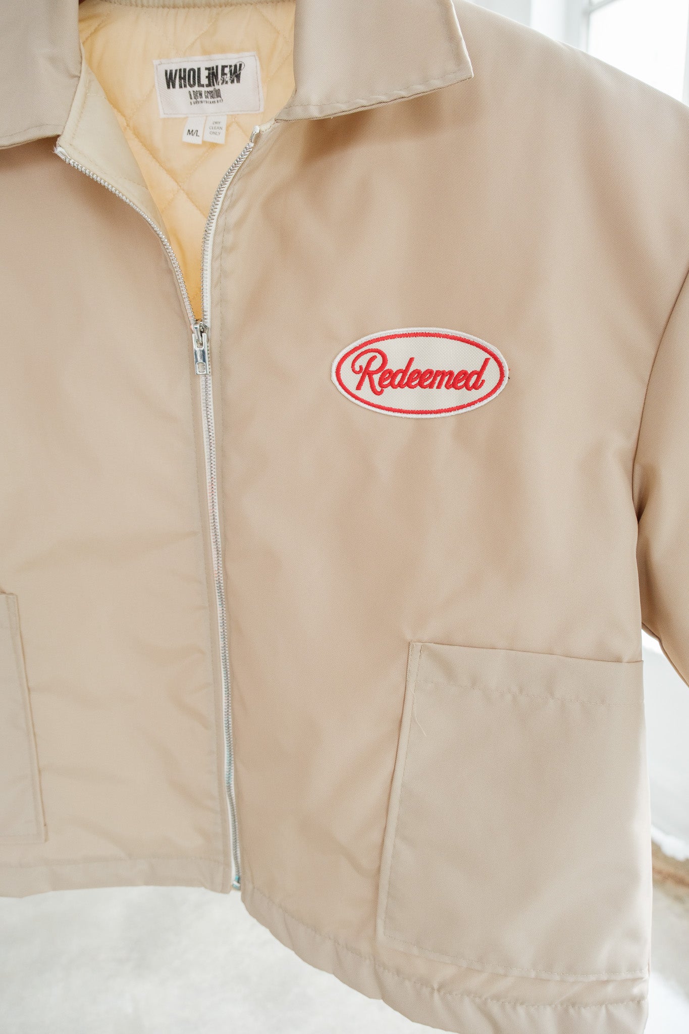 Oversized Nylon Puffer Zip - Sand (limited)