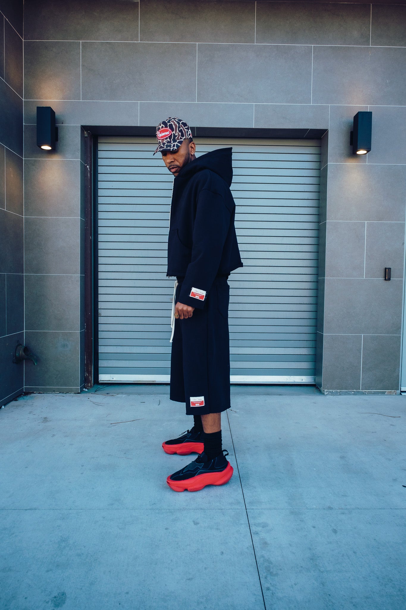 Premium Cotton Sweat Shorts- Black