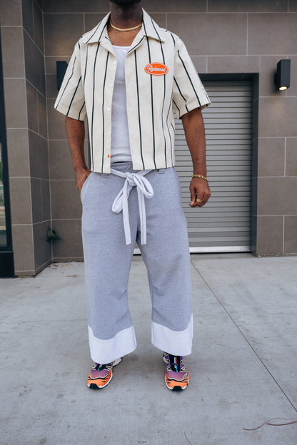 Cream Pin Stripe Button up