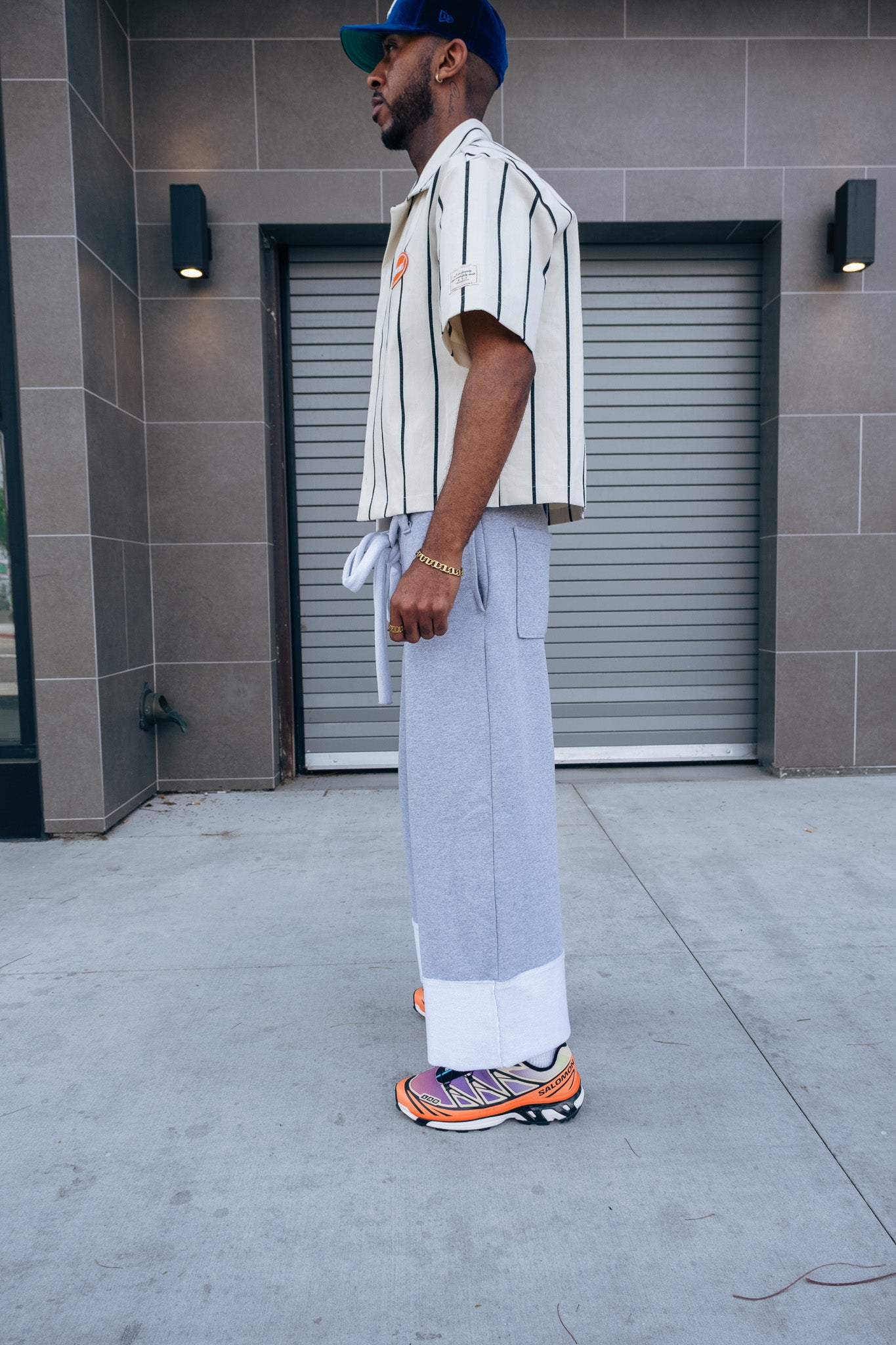 Cream Pin Stripe Button up