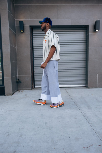 Cream Pin Stripe Button up