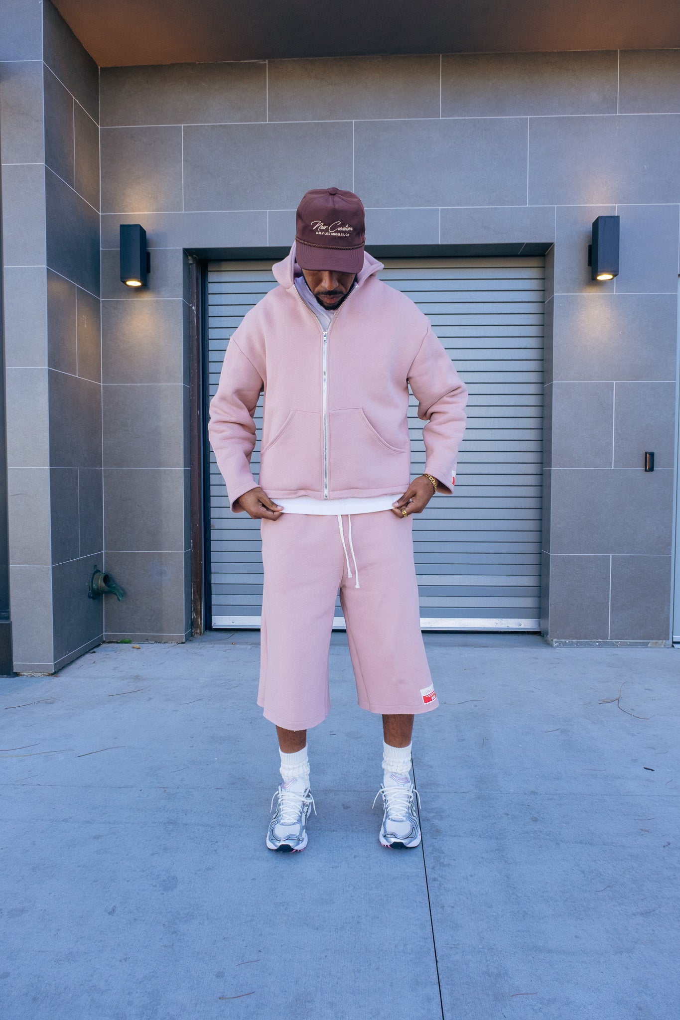 Premium Cotton Sweat Shorts- Mauve