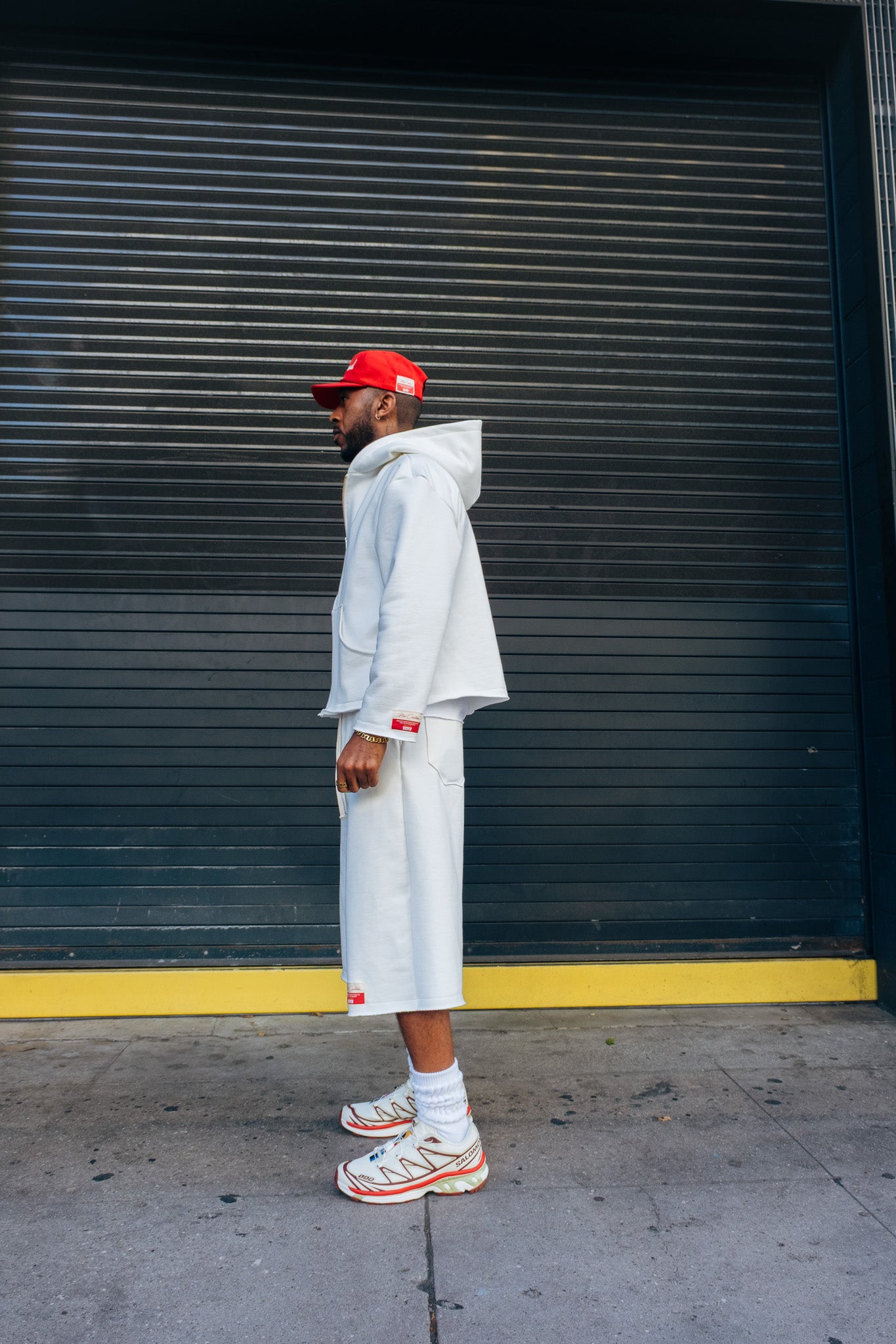 Premium Cotton Sweat Shorts- Off White
