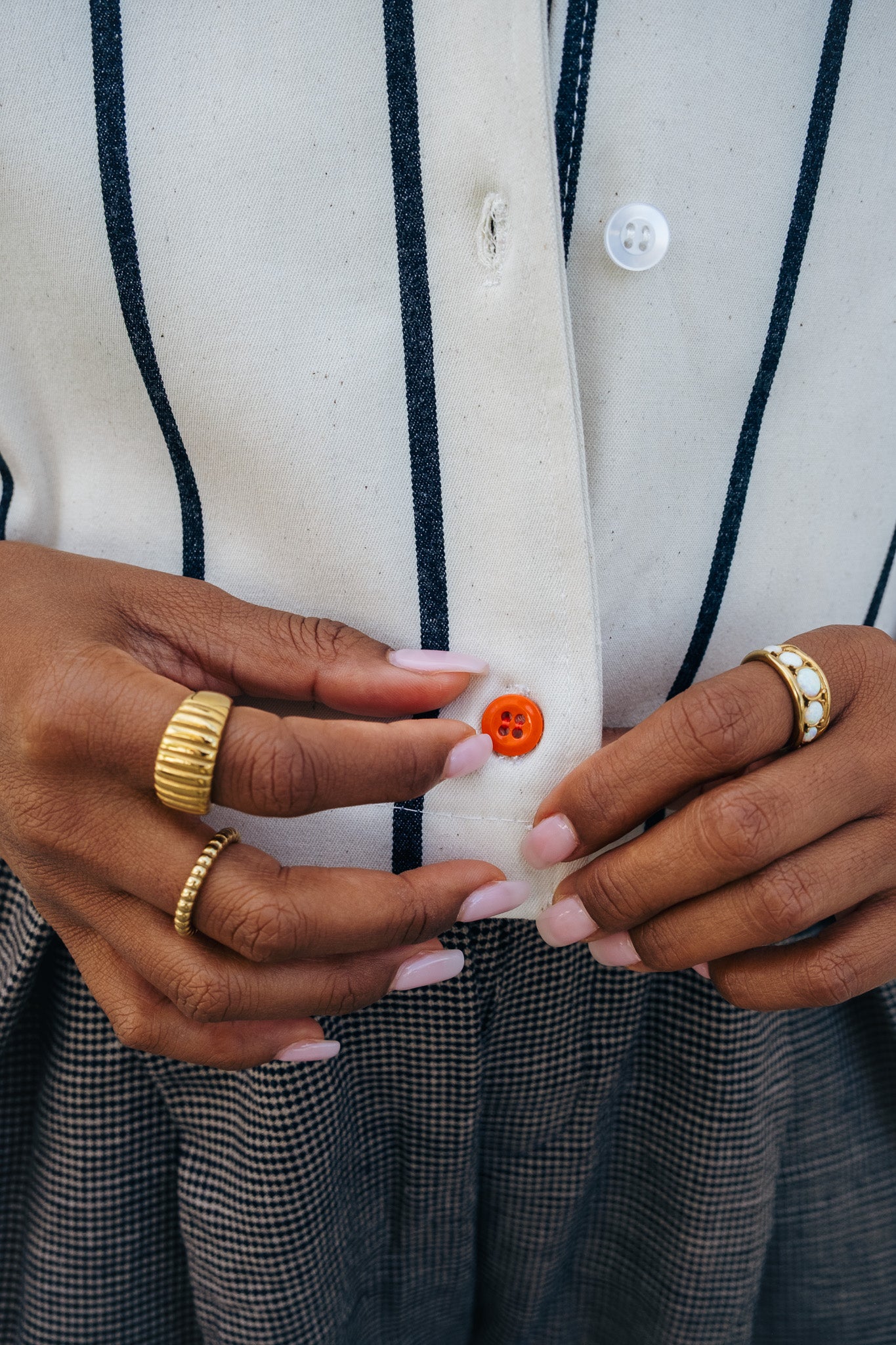 WMN Pin Stripe Button Up