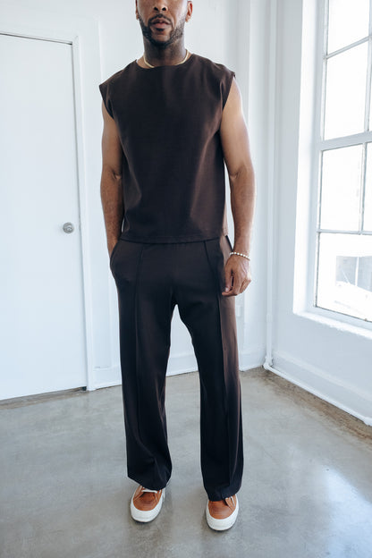 Relaxed Lounge Pants -Brown