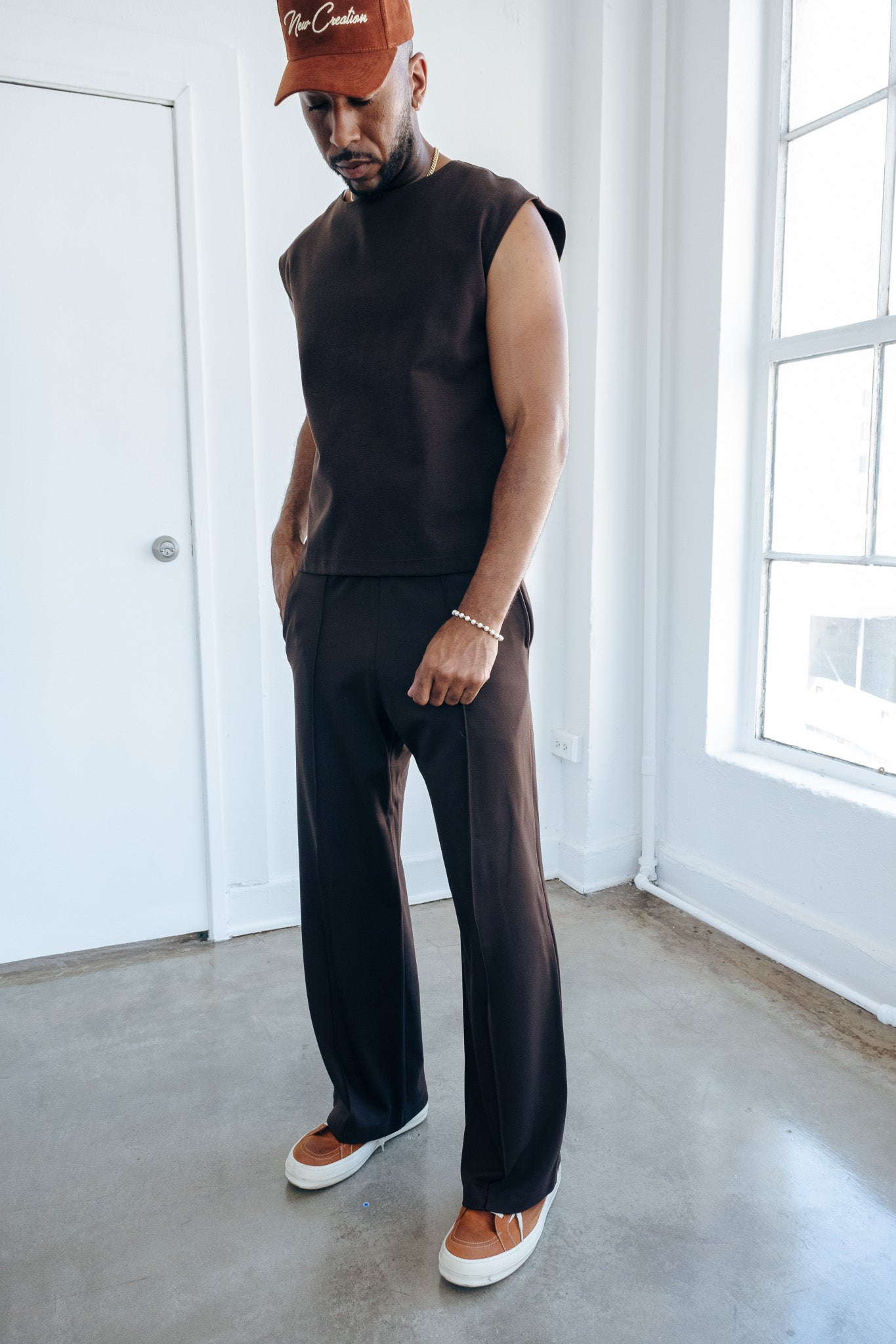Relaxed Lounge Pants -Brown