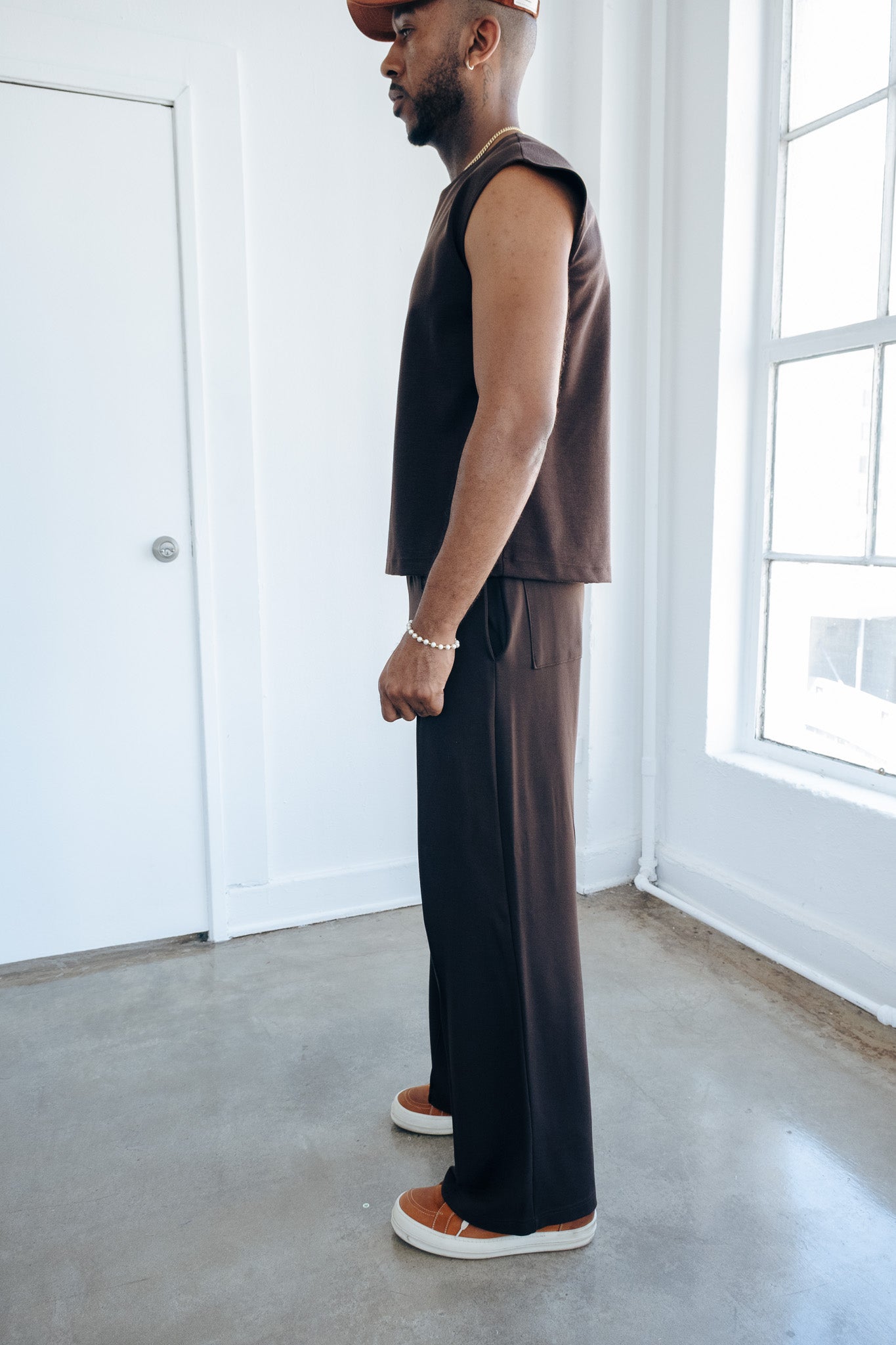 Relaxed Lounge Pants -Brown