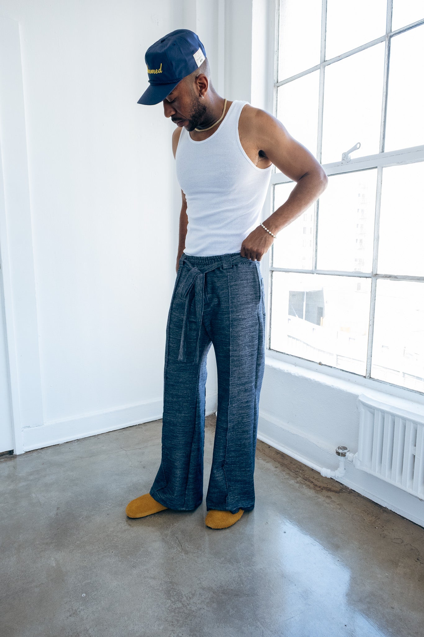 Navy Indigo - Heavy Flared Pants