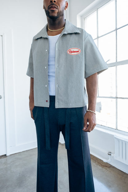 Denim PinStripe Button up