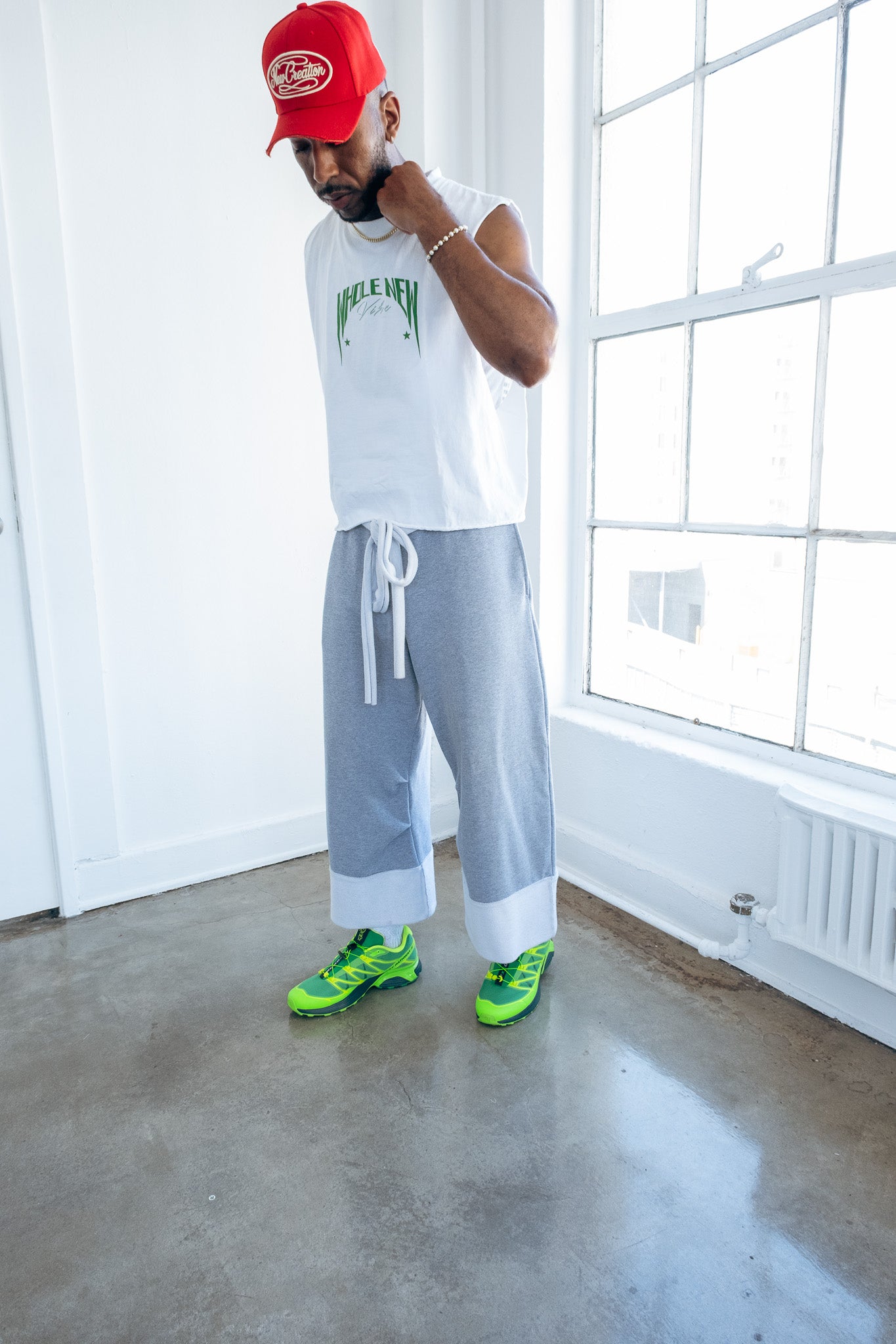 WNV mini graphic tank- green